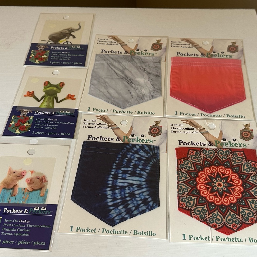 Pockets and Peekers Iron-Ons